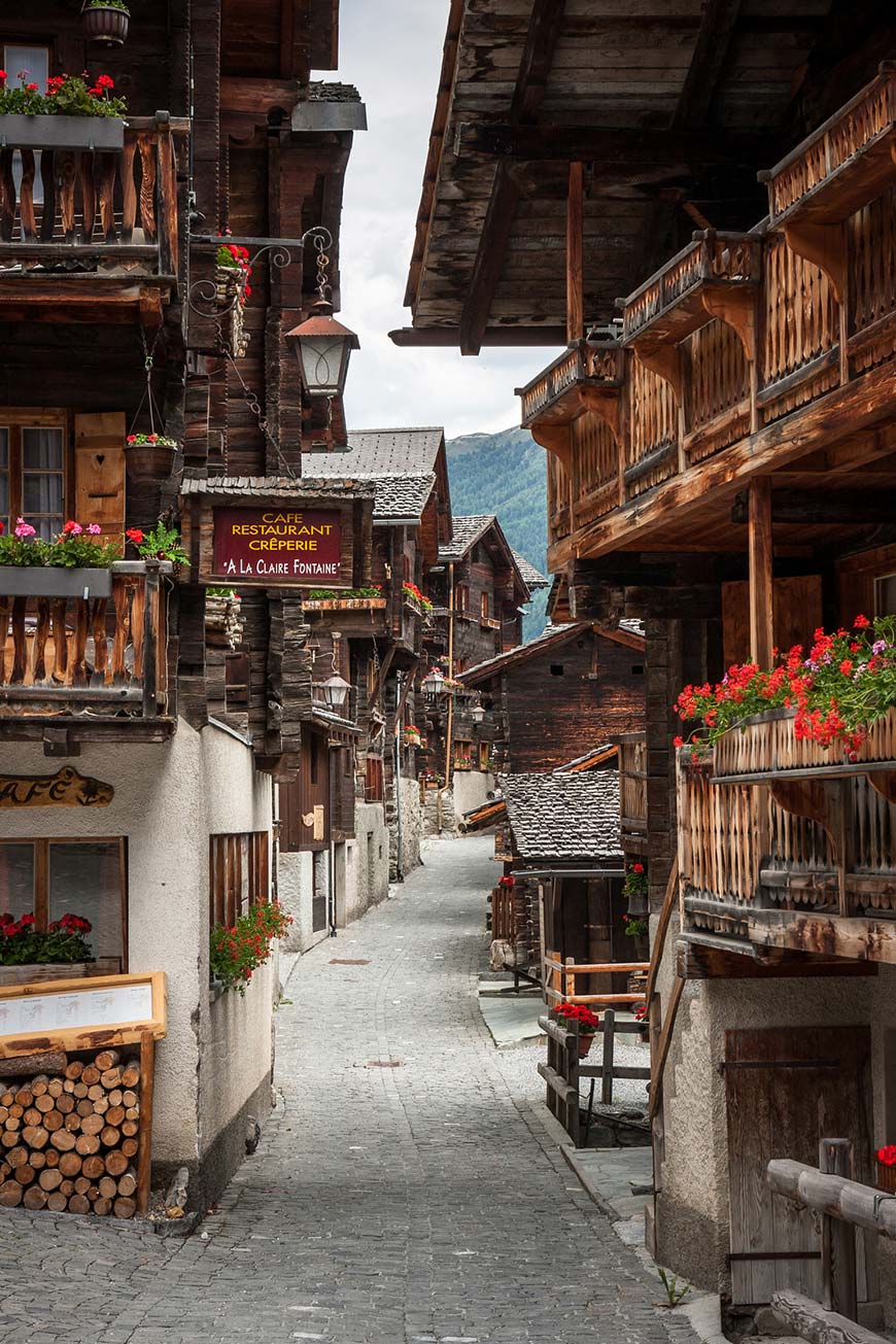 Cidade Velha de Grimentz, Val d’Anniviers (Suíça)