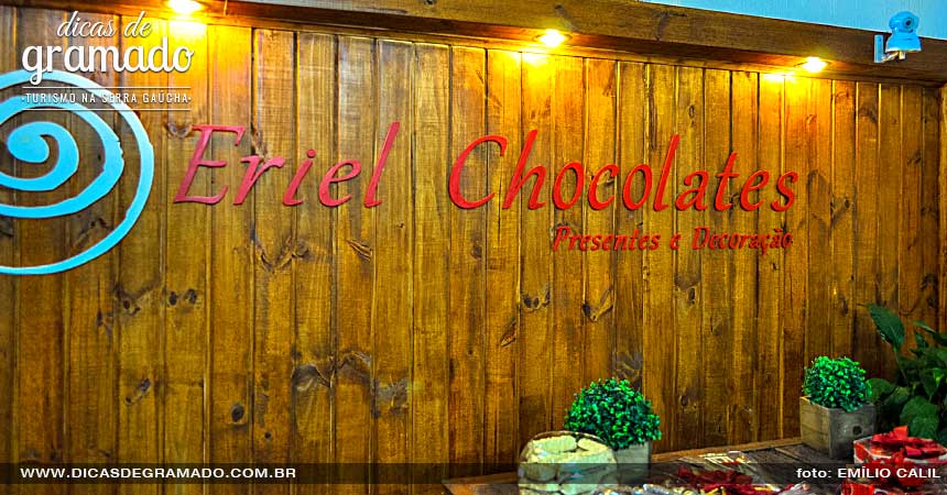 A simpática loja da Eriel Chocolates em Canela.