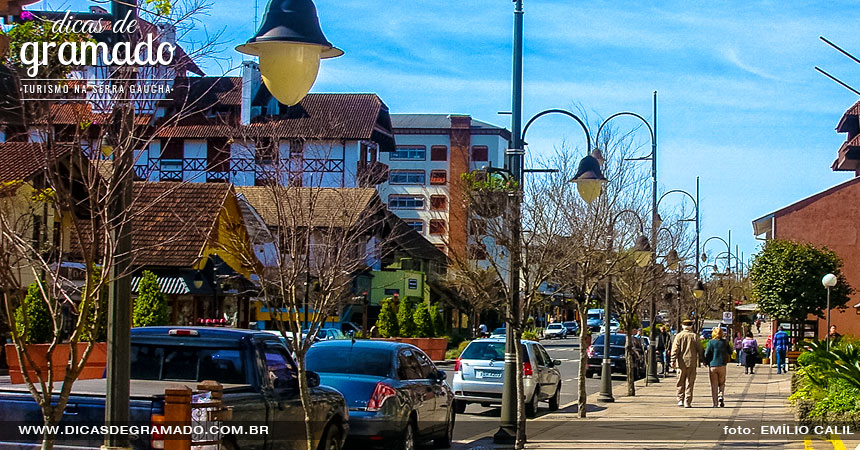 Dia dos Pais em Gramado: Caminhar Av. Borges de Medeiros um dos melhores passeios para fazer com seu pai.