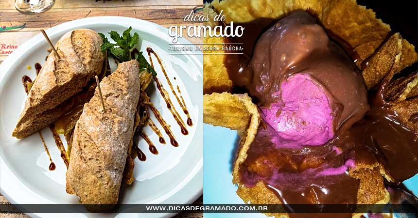 No verão em Gramado, prefira lanches e pratos leves, além de sorvetes.