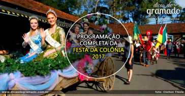 Programação 27ª Festa da Colônia 2017