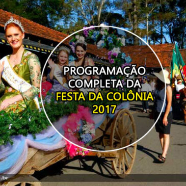 Programação 27ª Festa da Colônia 2017