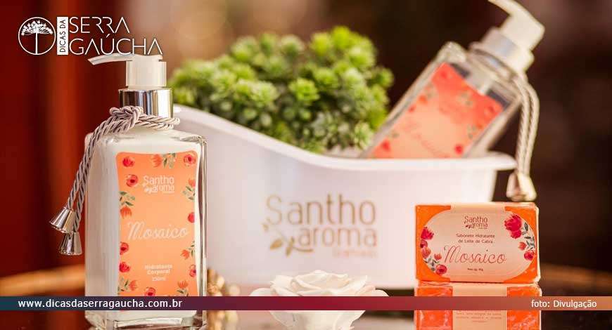 Produtos para banho da Santho Aroma