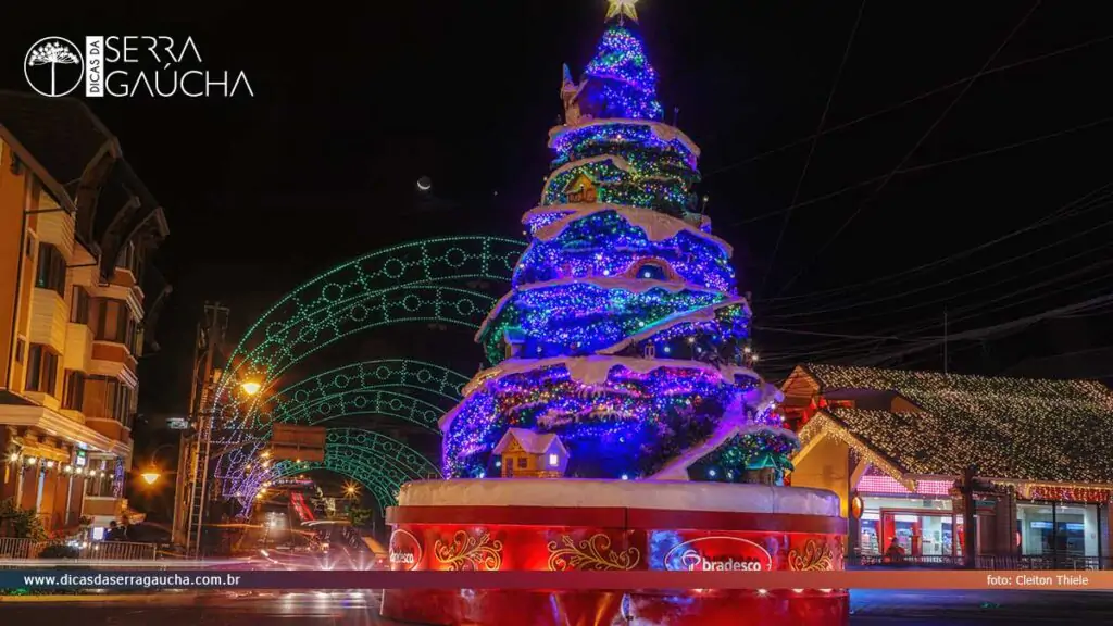 Decoração do Natal Luz de Gramado em dezembro